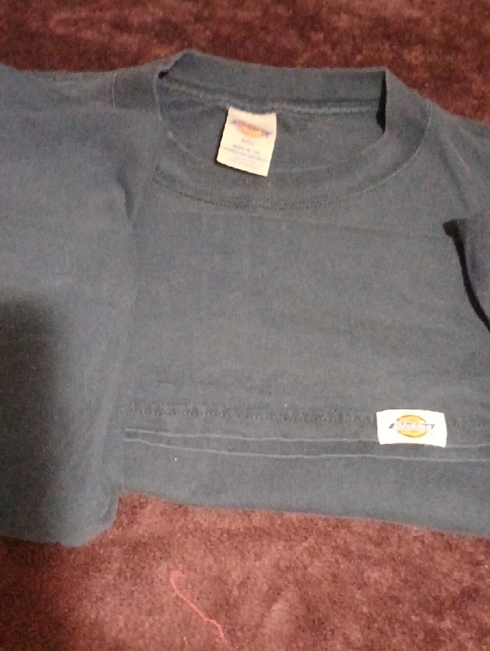 Dickies Navy Blue Crewneck T-Shirt with Logo Tag - Picture 2 of 3